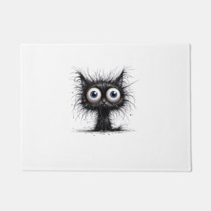 Black Cat Halloween Kostüm Party Beängstigende Kat Fußmatte