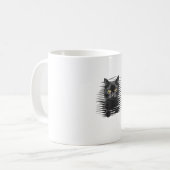Black Cat Halloween Kostüm Spooky Kitty Cat Kitte Kaffeetasse (Vorderseite Links)
