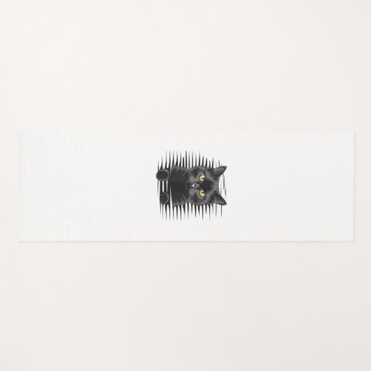 Black Cat Halloween Kostüm Spooky Kitty Cat Kitte Yogamatte (Vorderseite (Horizontal))