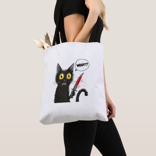 Black Cat Halloween Kostüm Was Funny Cover Tasche (Von Nahem)