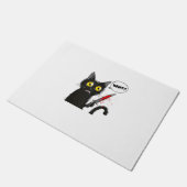 Black Cat Halloween Kostümkunstwerk Spichcraft Web Fußmatte (Schrägansicht)