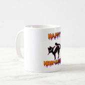 Black Cat Halloween Kürkin Halloween Kaffeetasse (Vorderseite Links)