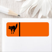 Black Cat Halloween Label - benutzerdefinierbarer (Insitu)