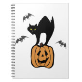 Black Cat Halloween Notizblock (Vorderseite)