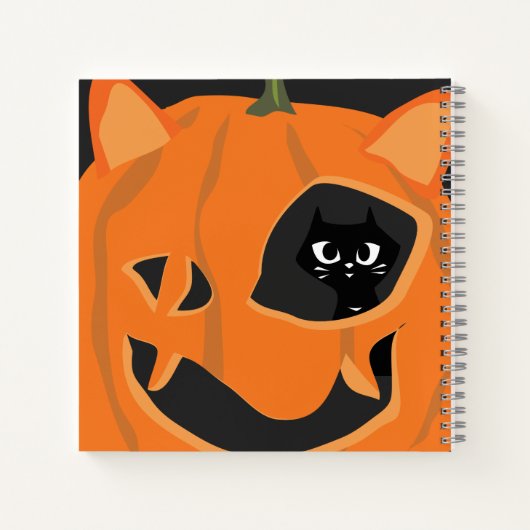 Black Cat Halloween Notizblock (Rückseite)