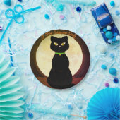 Black Cat Halloween Papierplatte Pappteller (Party)