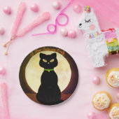 Black Cat Halloween Papierplatte Pappteller (Party)