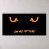 Black Cat Halloween-Party Banner Poster (Vorne)