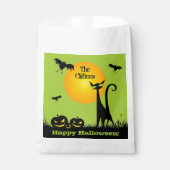 Black Cat Halloween-Party Leckerei Geschenktütchen (Vorderseite)
