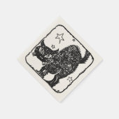 Black Cat Halloween-Party Napkin Serviette (Ecke)