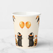 Black Cat Halloween-Party Pappbecher (Links)