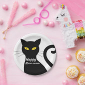 Black Cat Halloween-Party Pappteller (Party)