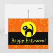 Black Cat Halloween Postcard Postkarte (Vorne/Hinten)