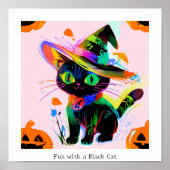Black Cat Halloween Poster (Vorne)