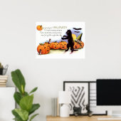 Black Cat Halloween Poster Print (Heimbüro)