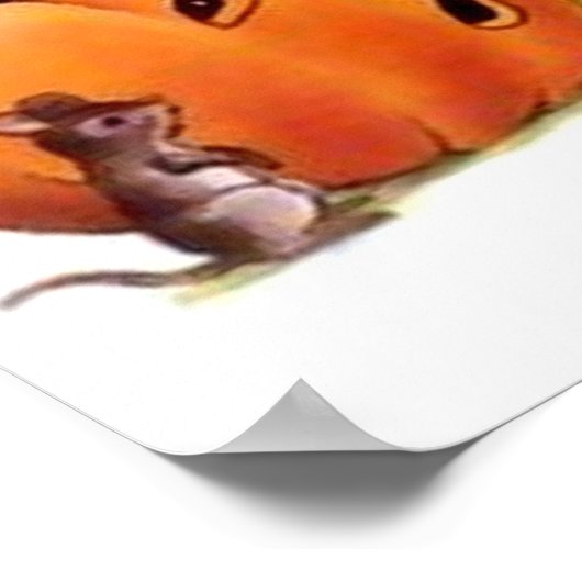 Black Cat Halloween Print Poster (Ecke)