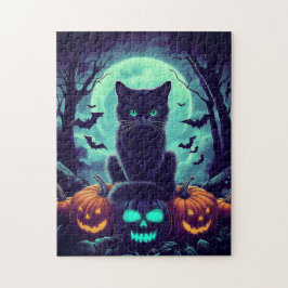 Black Cat Halloween Puzzle