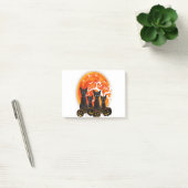 Black Cat Halloween Scary Pumpkins Moon Black Cat Post-it Klebezettel (Büro)