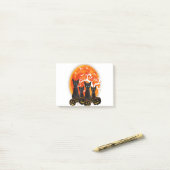 Black Cat Halloween Scary Pumpkins Moon Black Cat Post-it Klebezettel (Auf Schreibtisch)