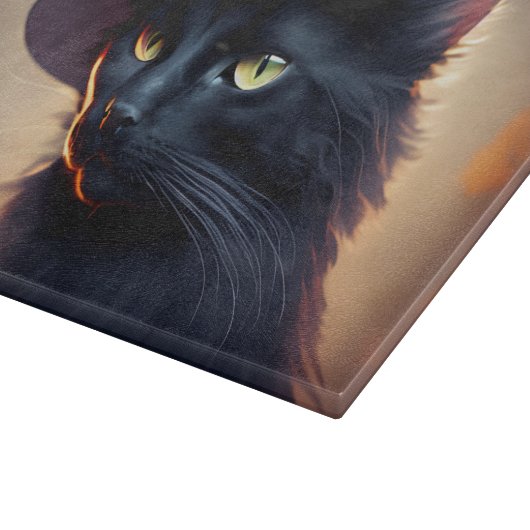 Black Cat Halloween Schneidebrett (Ecke)