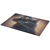 Black Cat Halloween Schneidebrett (Ecke)