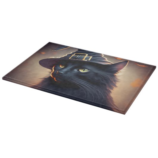 Black Cat Halloween Schneidebrett (Ecke)