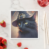 Black Cat Halloween Serviette (Beispiel)
