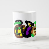 Black Cat Halloween Spaß Jumbo-Tasse (Vorderseite)