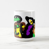Black Cat Halloween Spaß Kaffeetasse (Mittel)