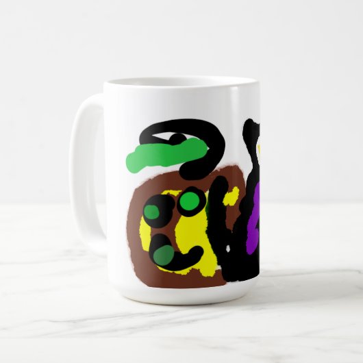 Black Cat Halloween Spaß Kaffeetasse (Vorderseite Links)