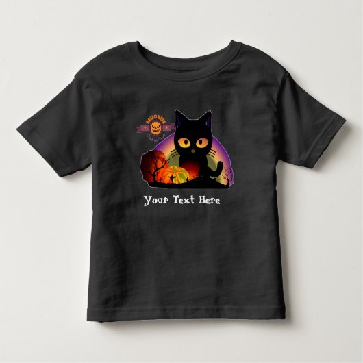 Black Cat Halloween T - Shirt (Vorderseite)