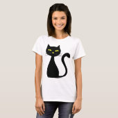 Black Cat Halloween-T - Shirt (Vorne ganz)
