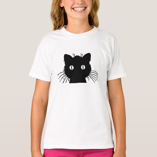 Black Cat Halloween T-Shirt (Vorderseite)