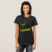 Black Cat Halloween Vampurr I Fun Vampire Cat Cost T-Shirt (Vorne ganz)