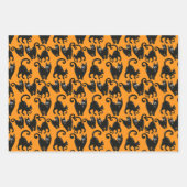 Black Cat Halloween Wrapping Paper Set Geschenkpapier Set (Vorderseite 3)