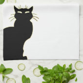 Black Cat Handtuch Classic Tee Handtücher Katze De (Gefaltet)