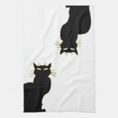Black Cat Handtuch Classic Tee Handtücher Katze De (Vertikal)
