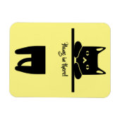 Black Cat, Hang in There! Magnet (Horizontal)