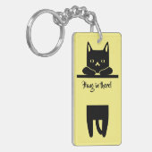 Black Cat, Hang in There! Schlüsselanhänger (Vorderseite links)