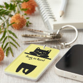 Black Cat, Hang in There! Schlüsselanhänger (Vorderseite rechts)