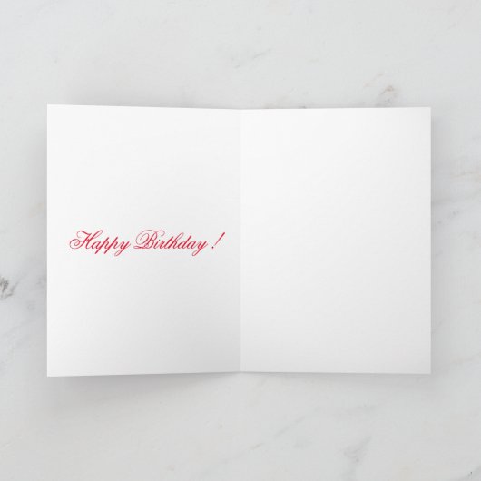 Black Cat Happy Birthday Card Karte (Innenseite)