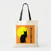 Black Cat Happy Halloween Bag Tragetasche (Vorne)