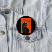 Black Cat Happy Halloween Button/Abzeichen Button (Beispiel)
