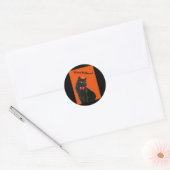 Black Cat Happy Halloween Stickers (Umschlag)