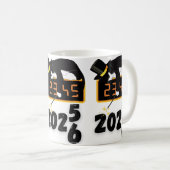 Black Cat happy new years Kaffeetasse (VorderseiteRechts)