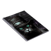 Black Cat Hat Raute Alkohol Tinte Notizblock (Rechte Seite)
