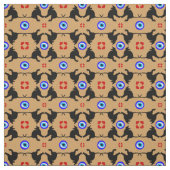 Black Cat, Heart & Evil Eye trendige Mode Stoff (Muster)