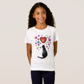 Black Cat Hearts Shirt (Vorne ganz)