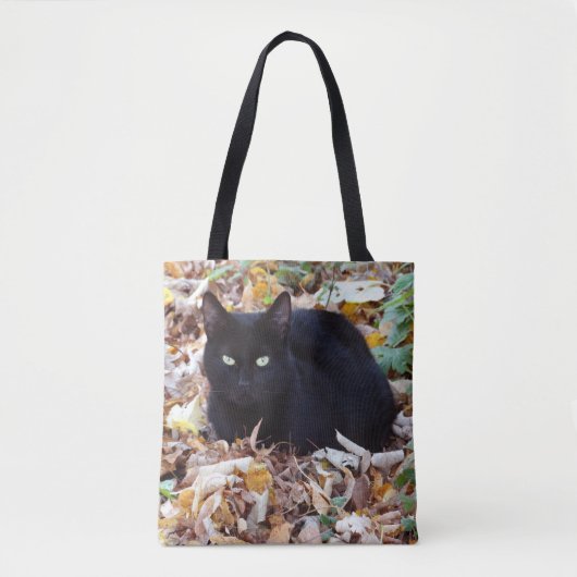 Black Cat Herbst hinterlässt überdruckte Tote-Tasc Tasche (Vorderseite)