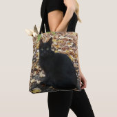 Black Cat Herbstlaubs Fotografie Tasche (Von Nahem)